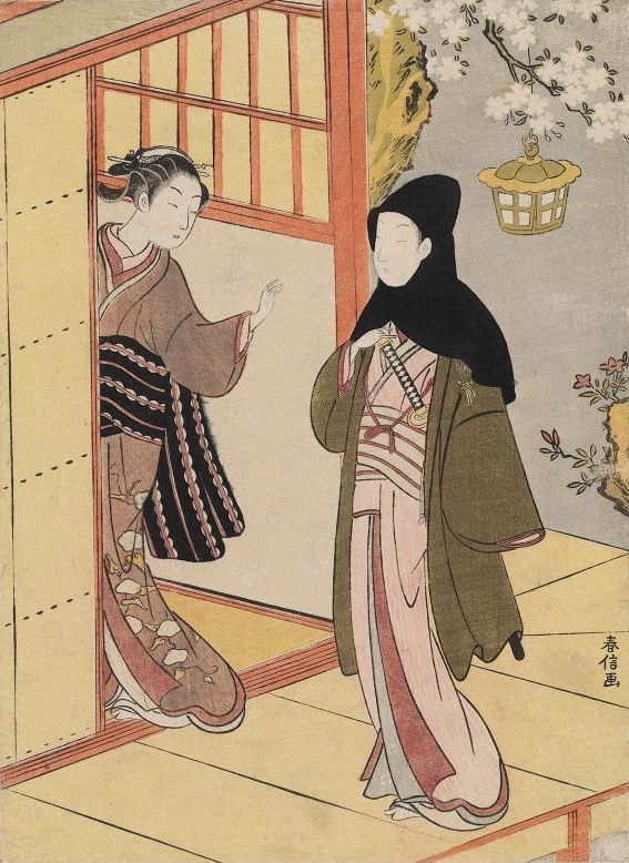 Lovers Meeting On A Spring Evening, 1767, by Suzuki Harunobu